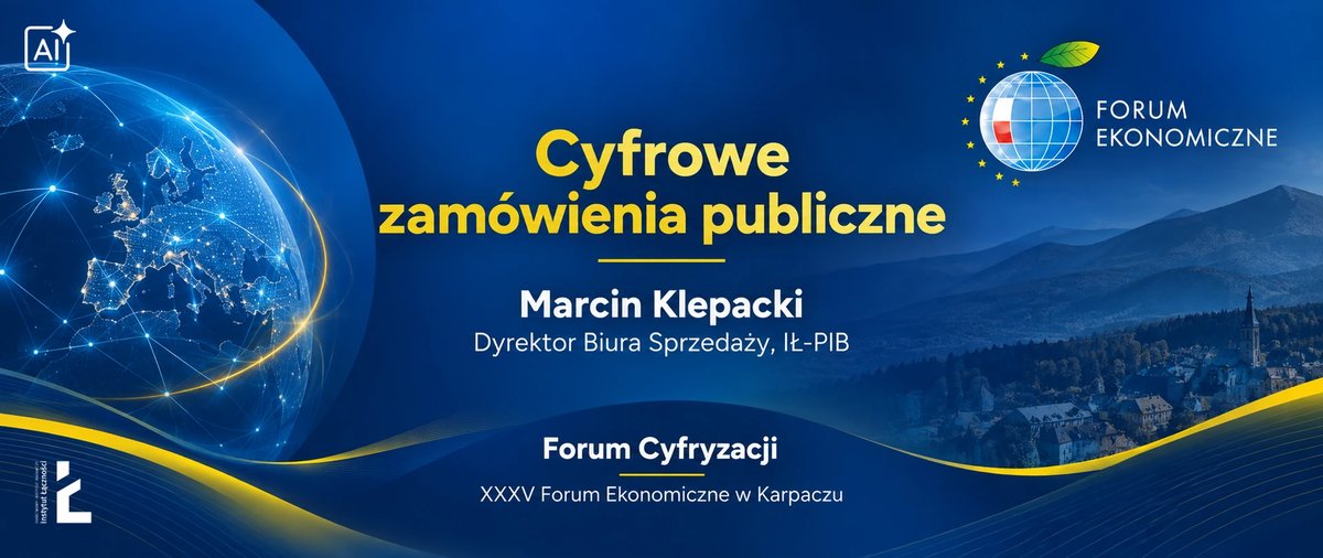 Instytut jako zaufana trzecia strona. Marcin Klepacki o cyfrowych zamówieniach publicznych na Forum Ekonomicznym w Karpaczu