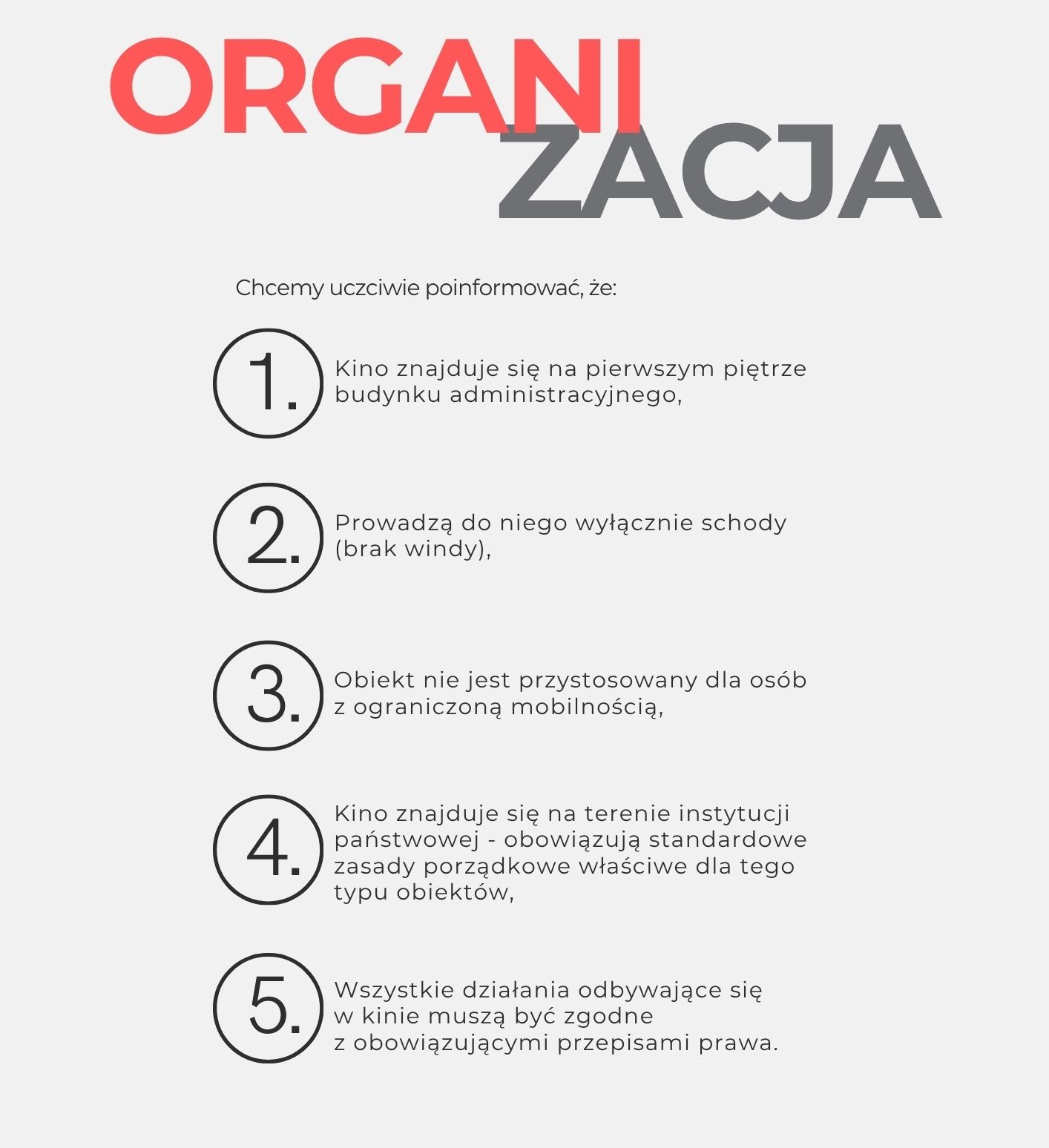 kino organizacja